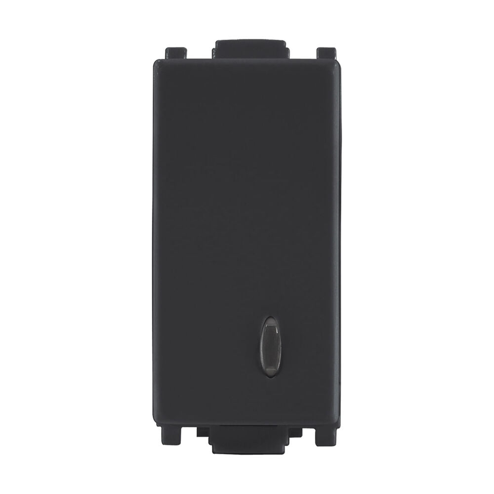 APAGADOR SENCILLO ESTEVEZ ALPHA CON PILOTO LED NEGRO