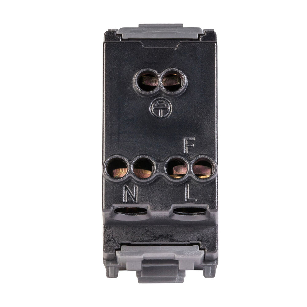 CONTACTO ESTEVEZ ALPHA 2 POLOS CON TIERRA 1 MÓDULO NEGRO