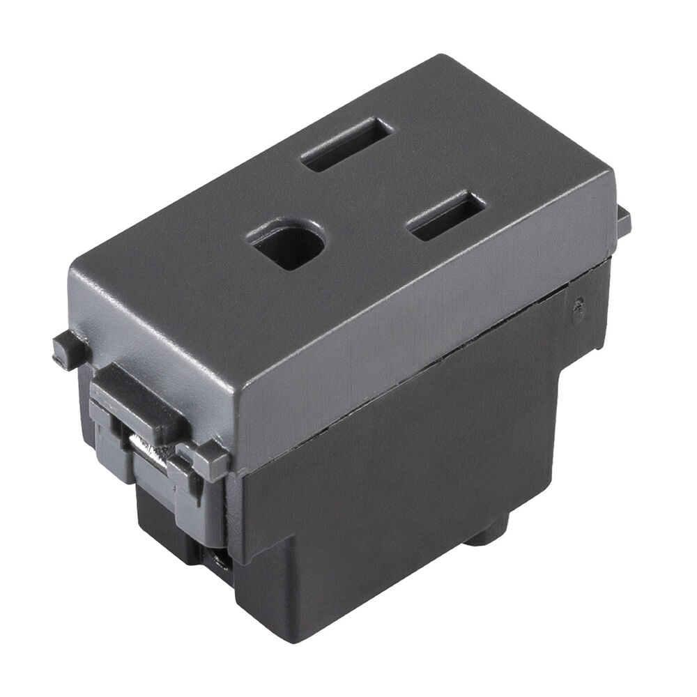 CONTACTO ESTEVEZ ALPHA 2 POLOS CON TIERRA 1 MÓDULO NEGRO