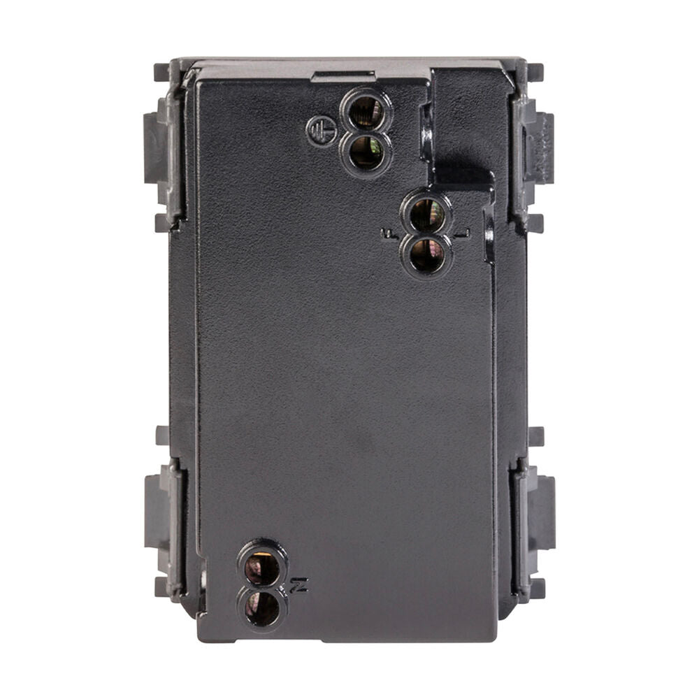 CONTACTO DÚPLEX ESTEVEZ ALPHA 2 POLOS CON TIERRA 3 MÓDULOS NEGRO