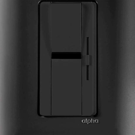 ATENUADOR DE LUZ ESTEVEZ ALPHA CON BOTÓN BASCULANTE Y CONTROL DESLIZABLE NEGRO