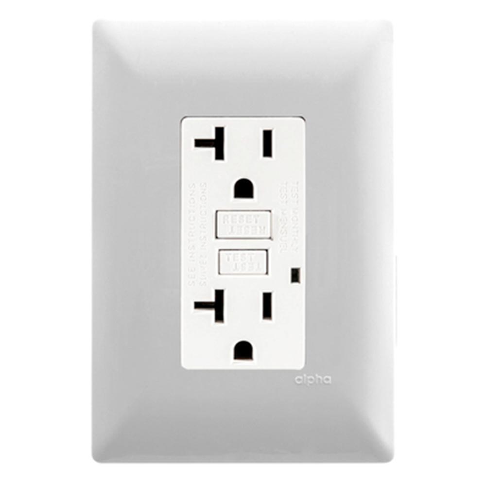 CONTACTO DUPLEX FALLA A TIERRA (GFCI) CON PLACA SILVER