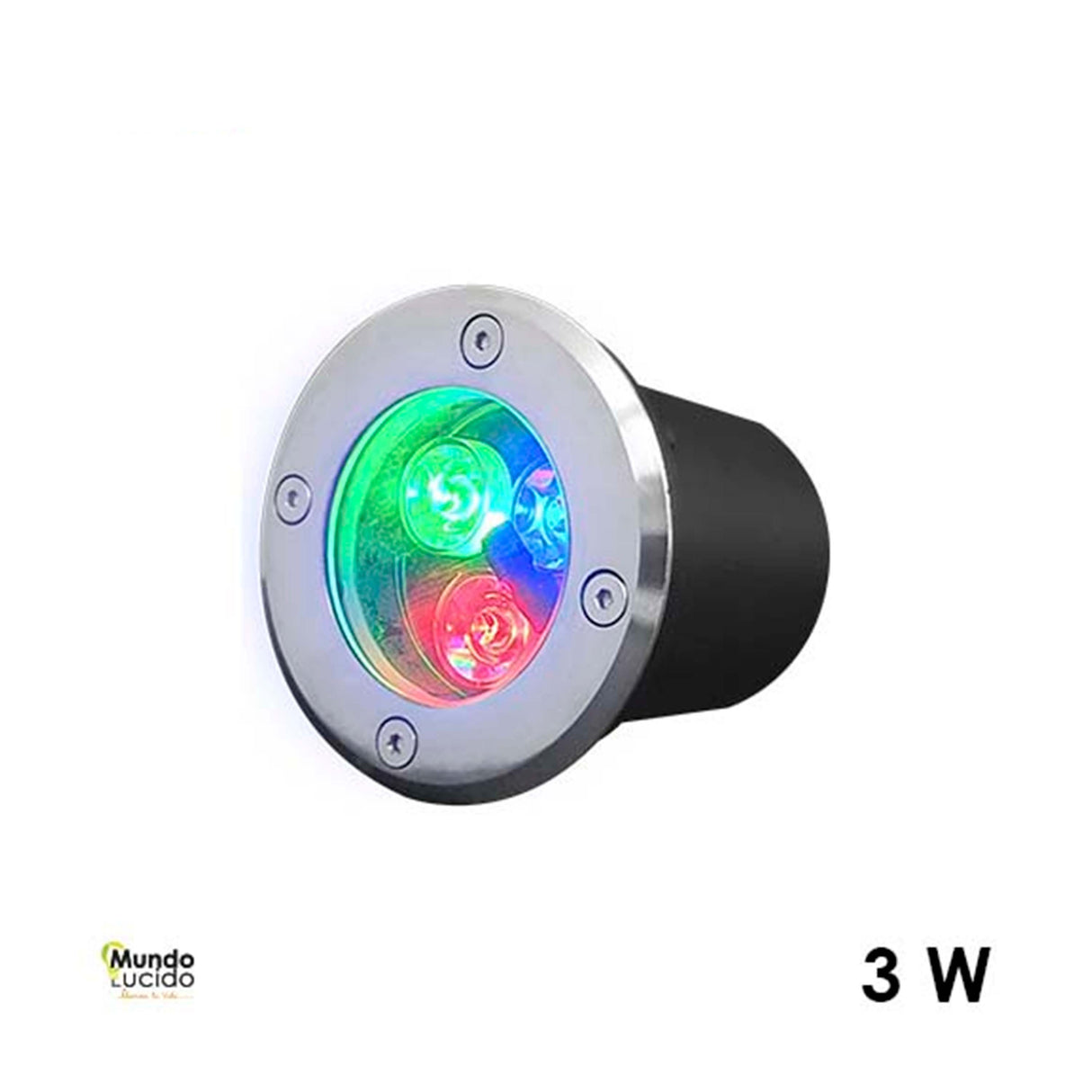 EMP DE PISO 3X1W RGB MUNDO LUCIDO