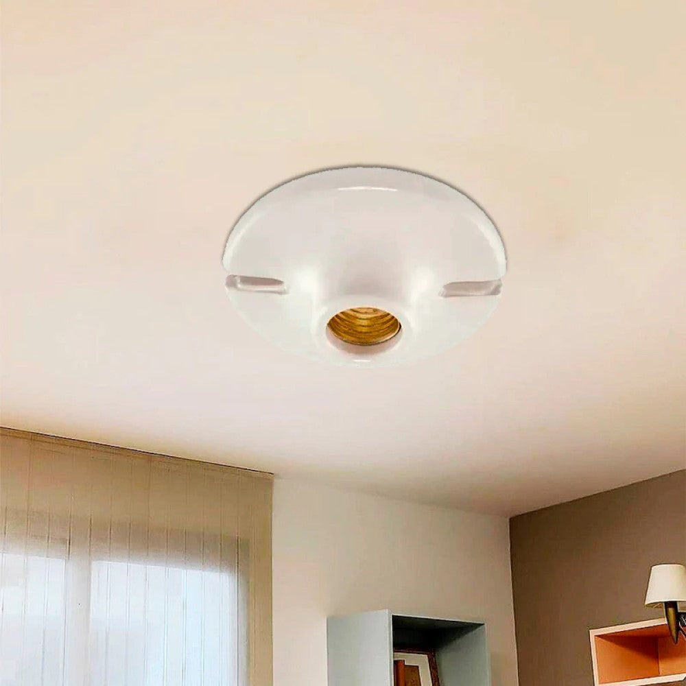 PORTALAMPARA REDONDA 102MM PLASTICO EP-400P