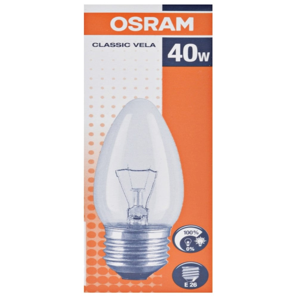 FOCO VELA CLARO 40W/130V. E27 81534 87383 OSRAM