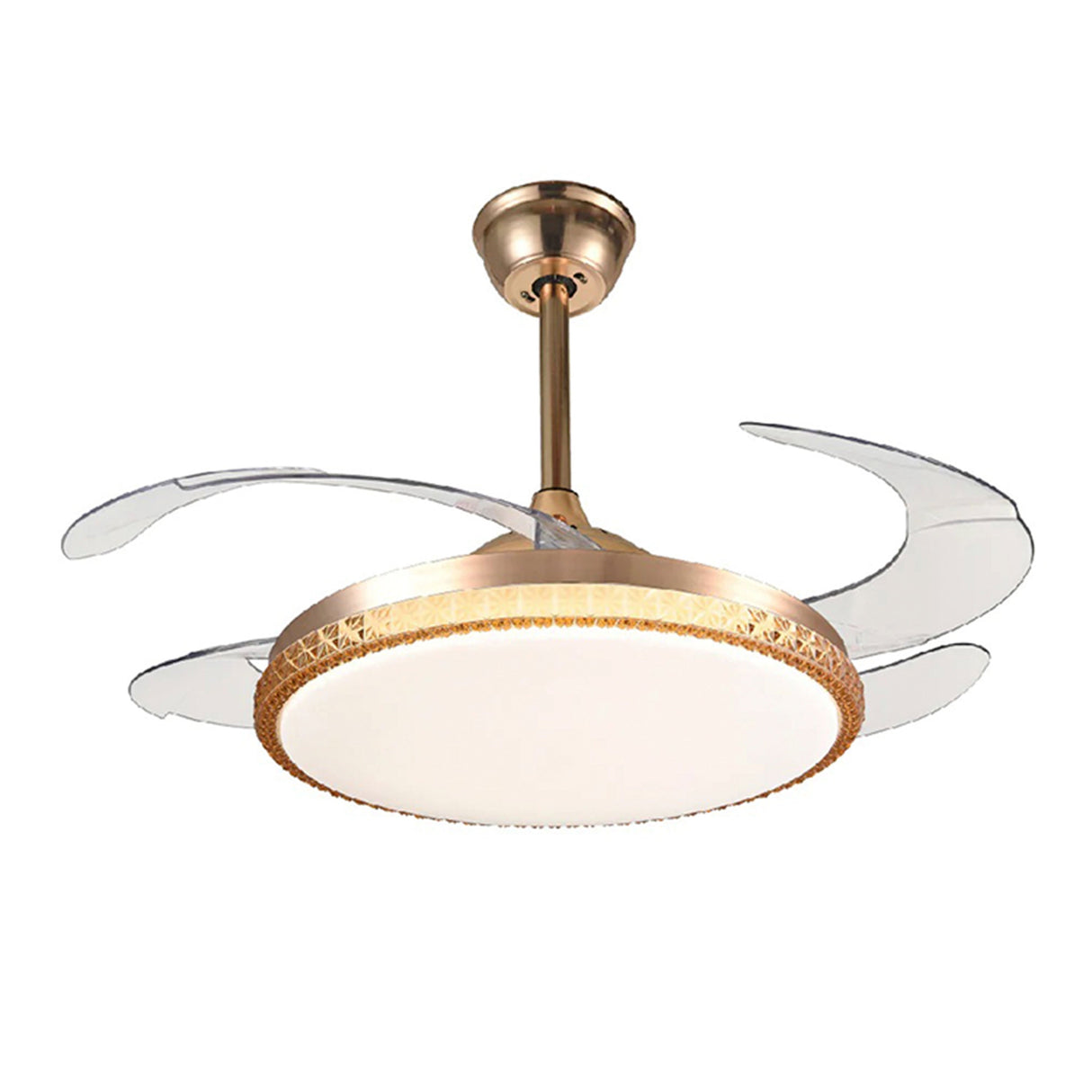 LAMPARA VENTILADOR TECHO 3 PASOS DORADA SENCILLA