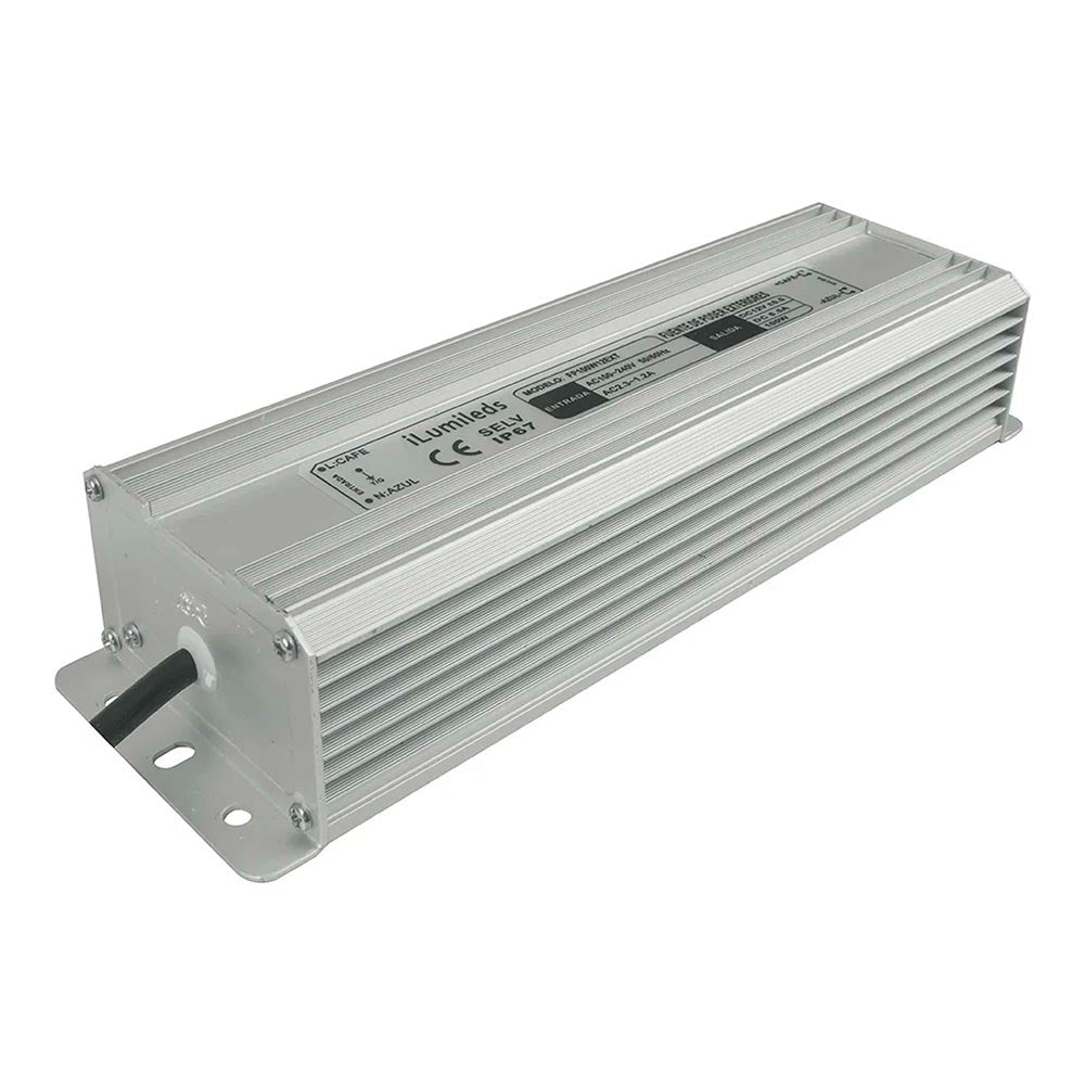 FUENTE DE ALIMENTACION PARA TIRA EXTRAPLANA O LUMINARIOS LED 80 W 100-240 CA SALIDA 24V CC IP67 ILUMILEDS