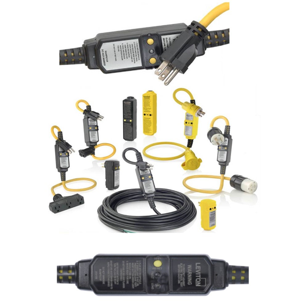 CABLE EXTENSION GFCI DE 60CM 15A. 120V NEMA 5-15P C/CLAVIJA Y CONECTOR .6M (2") GSCA1-02C