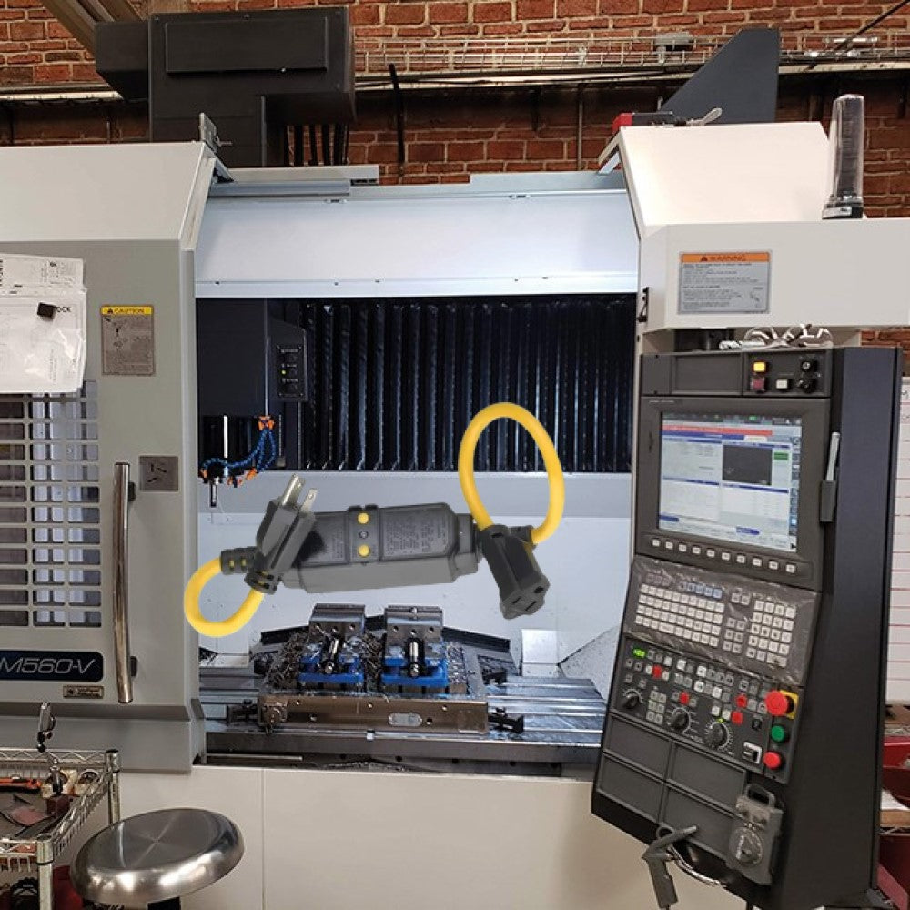 CABLE EXTENSION GFCI DE 60CM 15A. 120V NEMA 5-15P C/CLAVIJA Y CONECTOR .6M (2") GSCA1-02C