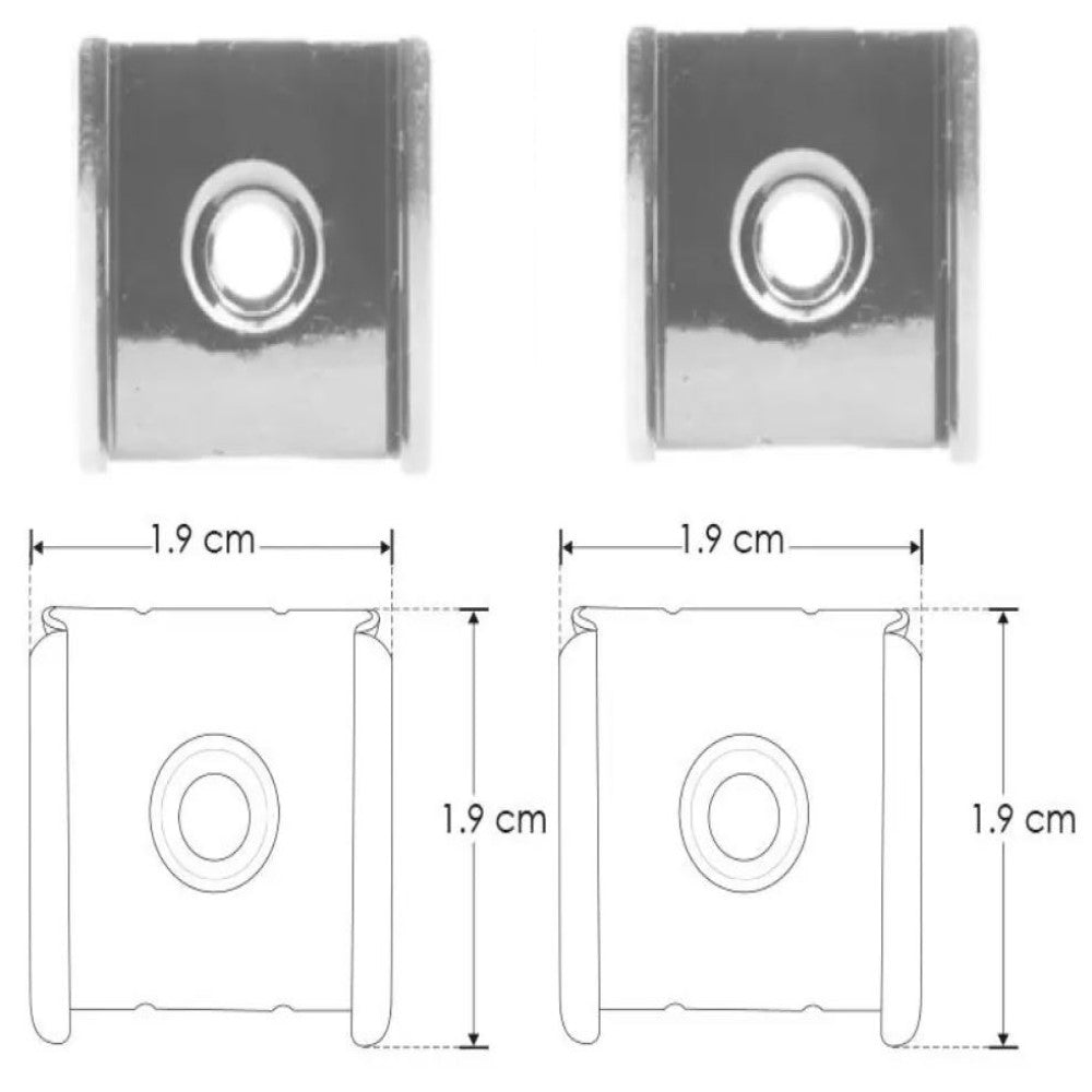 KIT DE 2 GRAPAS DE SUJECION PARA PERFIL DE ALUMINIO DXAP01 ILUMILEDS