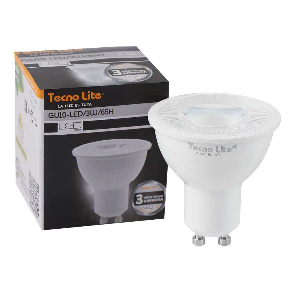 FOCO LED TECNOLITE 3W LUZ DE DÍA BASE GU10