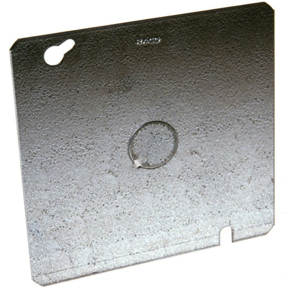 TAPA PLANA CUADRADA 4" LISA C/1 ENTRADA 1/2" 753