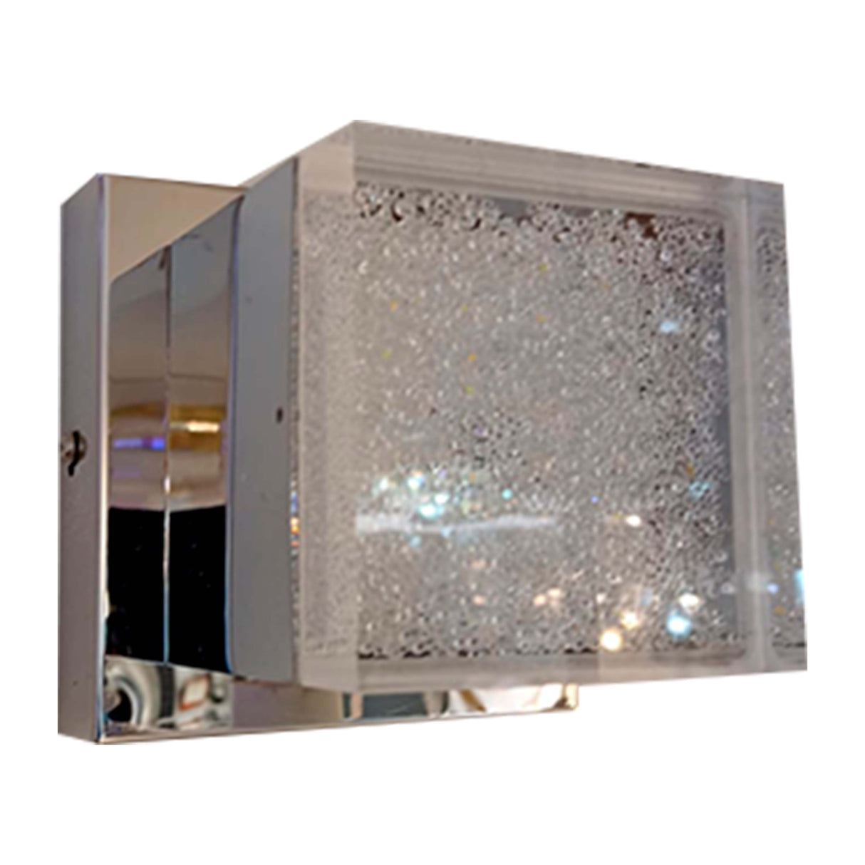 PLAFON CUADRO DE CRISTAL 1 LUZ TRES TONOS