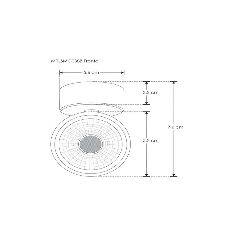 LUMINARIO P/GU10 LED REDONDA TIPO CILINDRO SOBREPONER DIRIGIBLE ALUMINIO NEGRO IP20 (S/LAMP) ILUMILEDS