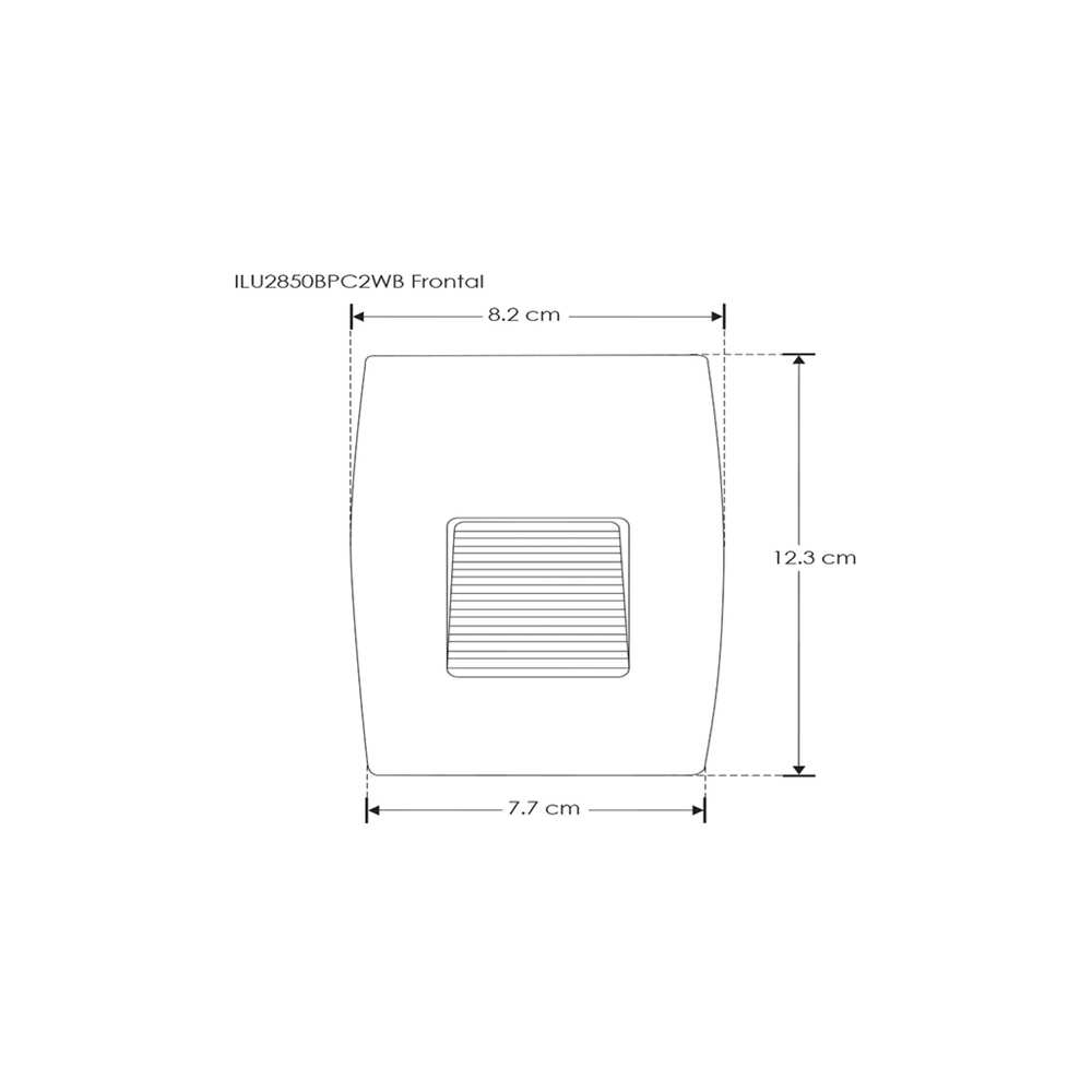 LUMINARIO DE PARED SOBREPONER RECTANGULAR LED BLANCO 2W BLANCO CALIDO 120 85-265V IP65 COMPATIBLE CON CAJA REGISTRO ILUMILEDS