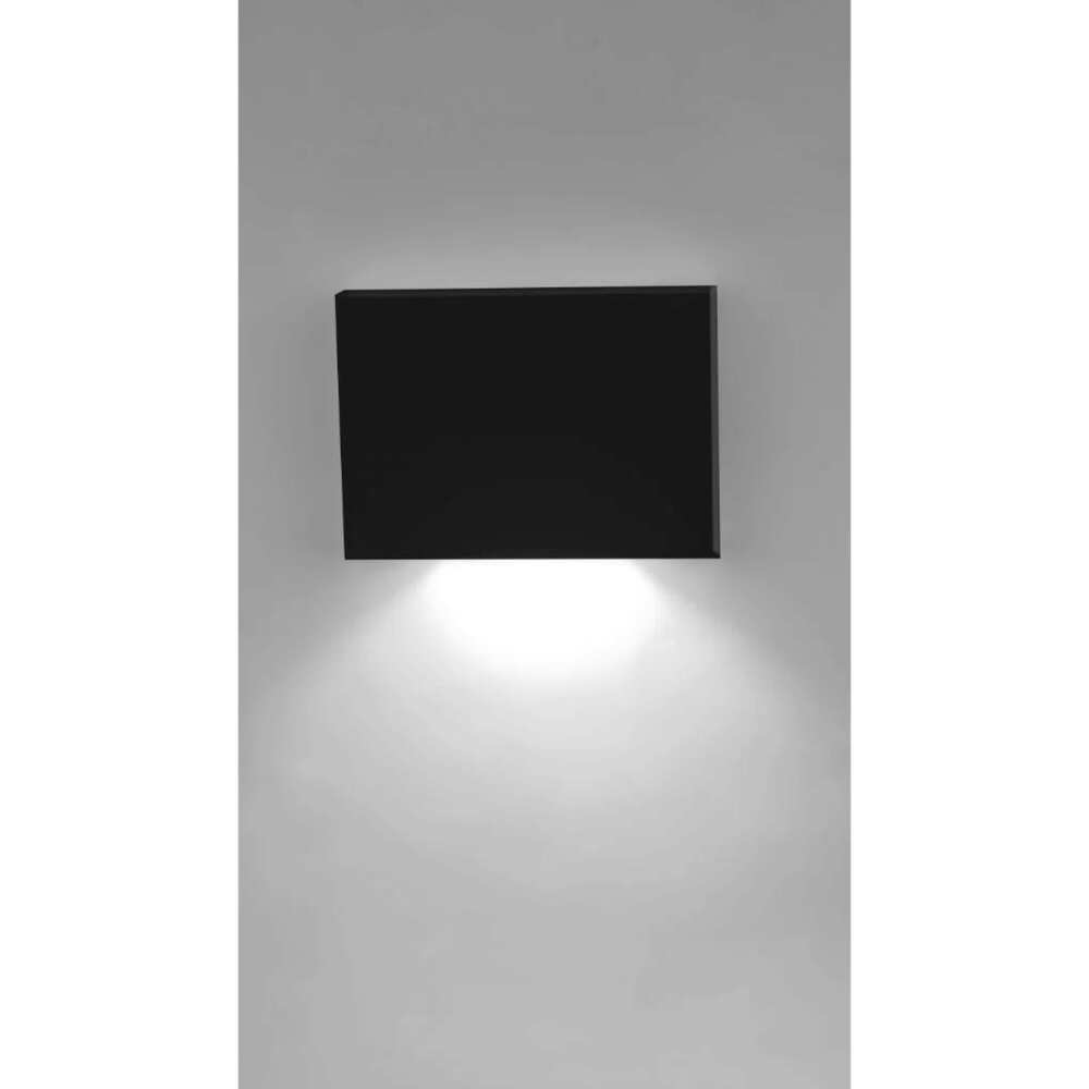 LUMINARIO DE PARED SOBREPONER RECTANGULAR LED NEGRO 1W BLANCO CALIDO 120 85-265V IP65 ILUMILEDS