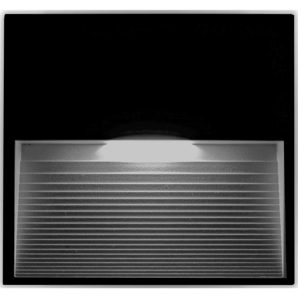 LUMINARIO DE PARED SOBREPONER RECTANGULAR LED NEGRO 3W BLANCO CALIDO 120 85-265V IP65 ILUMILEDS