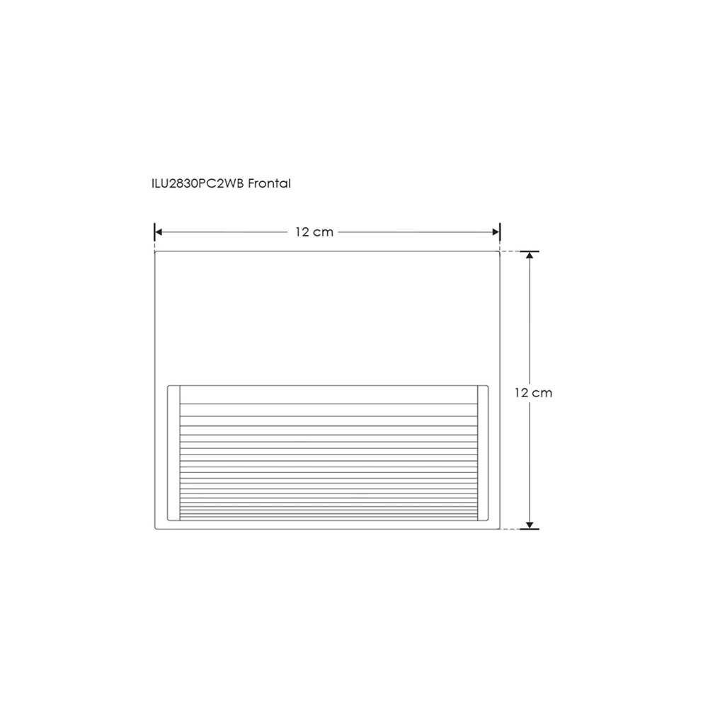 LUMINARIO DE PARED SOBREPONER RECTANGULAR LED NEGRO 3W BLANCO CALIDO 120 85-265V IP65 ILUMILEDS