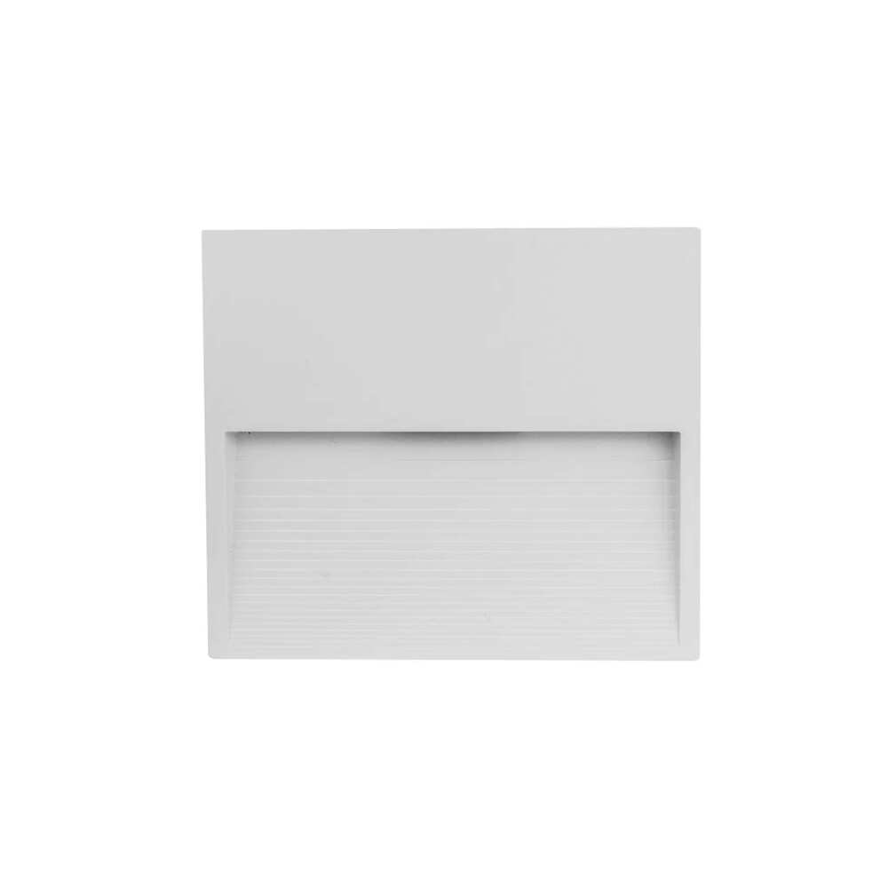 LUM DE PARED CUADRADO BLANCO 3W BLANCO CALIDO DE SOBREPONER POLICARBONATO 85-265V IP65 MCA ILUMILEDS
