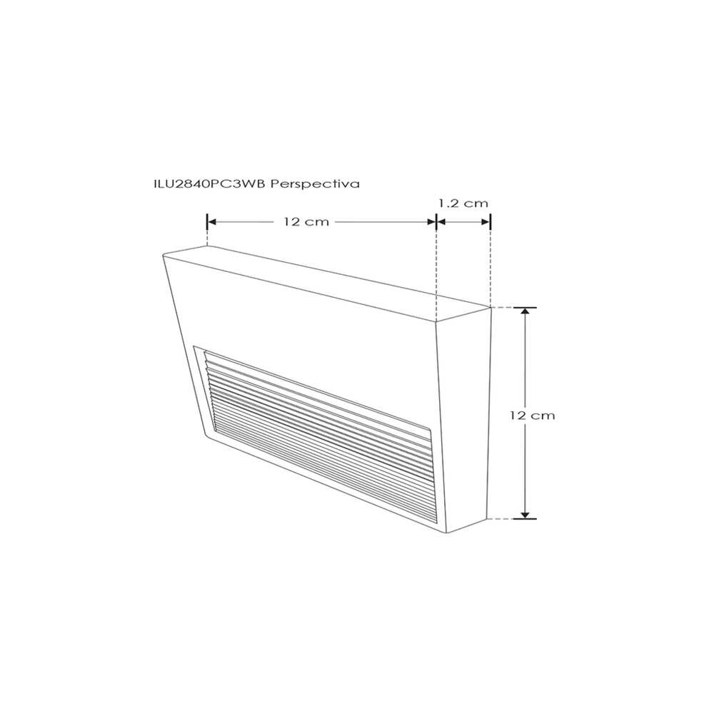 LUM DE PARED CUADRADO BLANCO 3W BLANCO CALIDO DE SOBREPONER POLICARBONATO 85-265V IP65 MCA ILUMILEDS