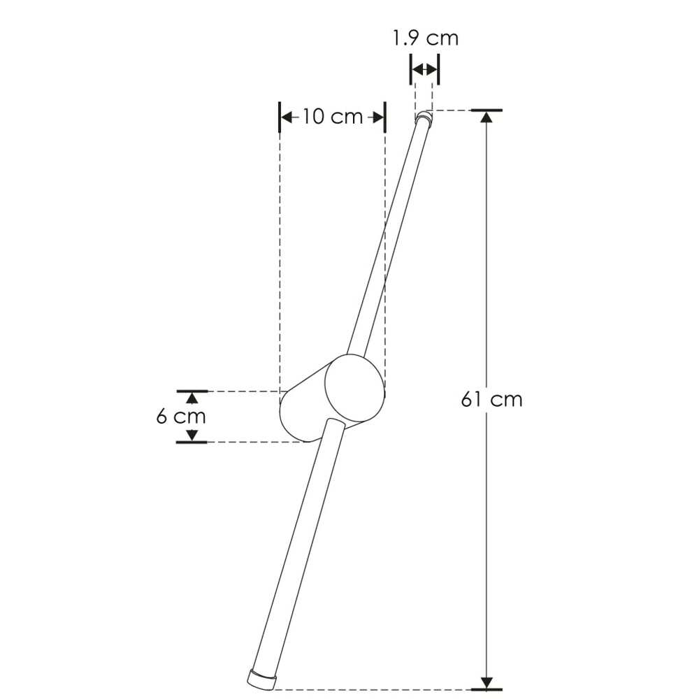 ARBOTANTE CILINDRICO NEGRO BC 12W. 120G IP20 ILUMILEDS