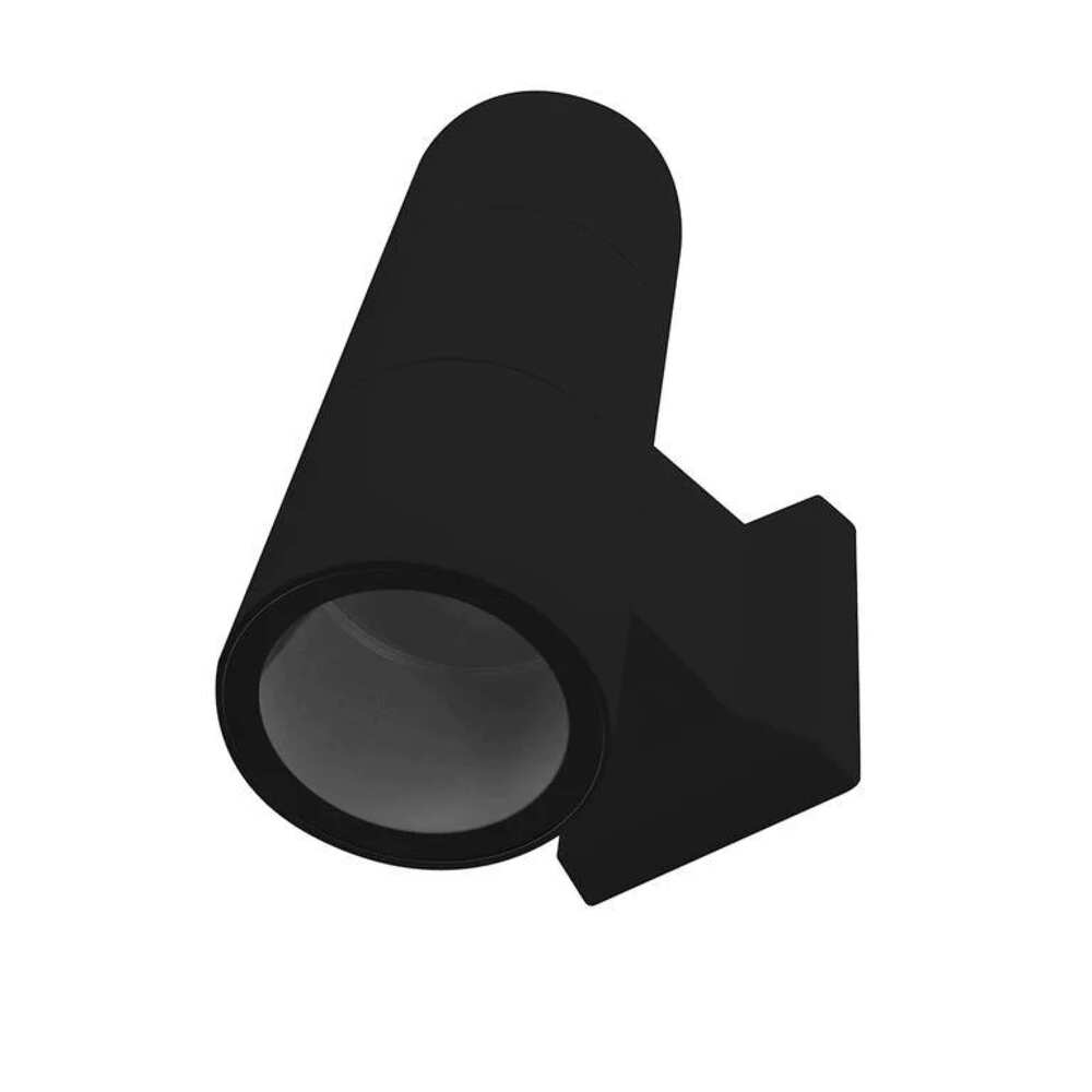 LUMINARIO CILINDRICO P/2 LAMP GU10 70W CRISTAL TEMPLADO NEGRO SALIDA SUPERIOR E INFERIOR S/LAMP 100-240V IP54 ILUMILEDS