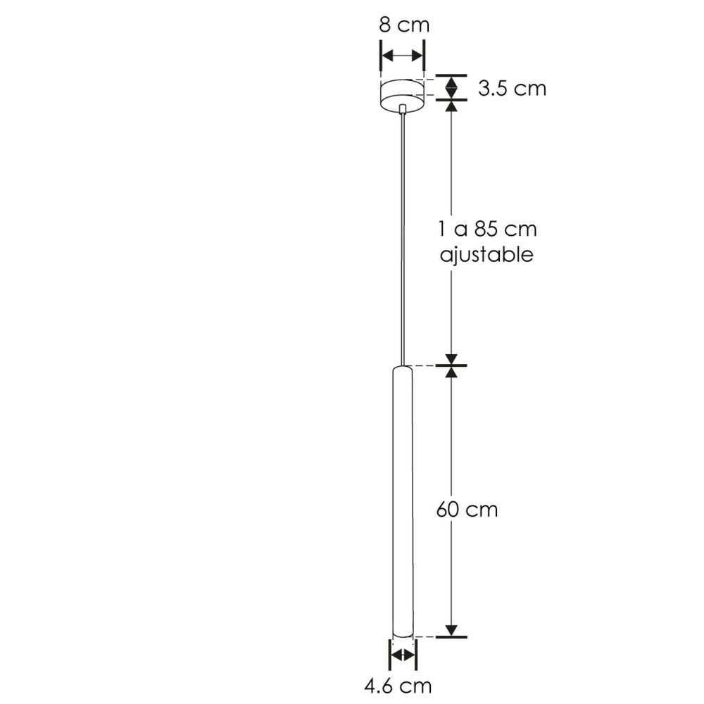 LUM. SUSP. CILINDRICO GRIS LED BC 4.5W 38G IP20 ILUMILEDS