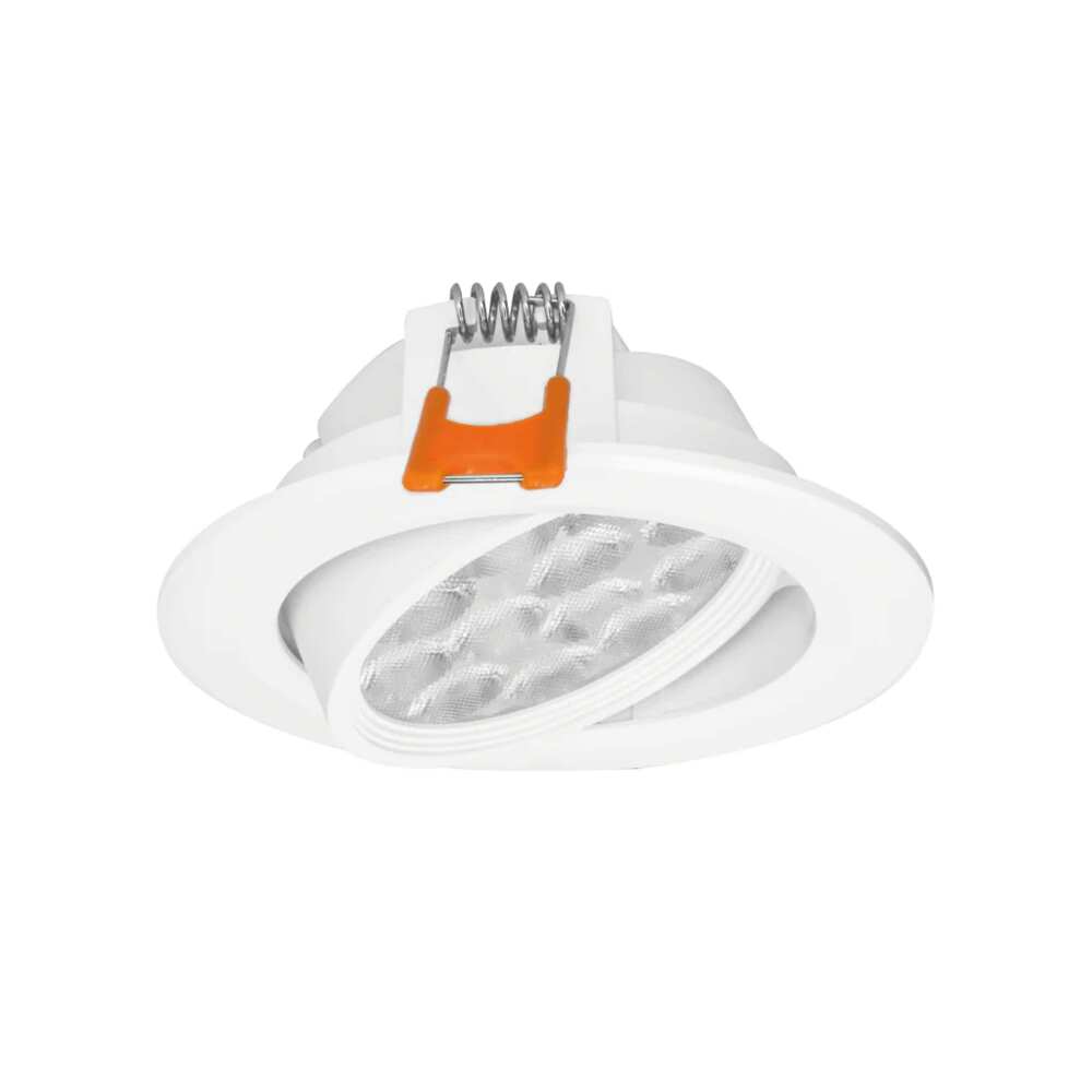 LUMINARIO TECHO LED BLANCO NEUTRO 12W OPTICA 24G REDONDO EMPOTRAR BLANCO 85-265VCA IP20