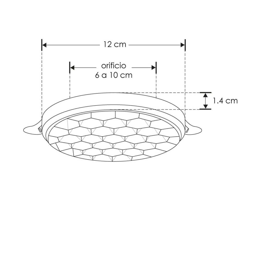 LUM TECHO EMP LED REDONDO AJUSTABLE DE 6 A 10 CM 18W 3000K IP20 ILUMILEDS