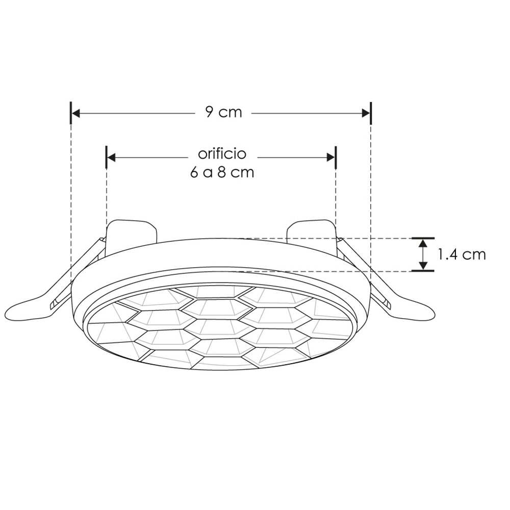 LUM TECHO EMP LED REDONDO AJUSTABLE DE 6 A 8 CM 8W 6500K IP20 ILUMILEDS