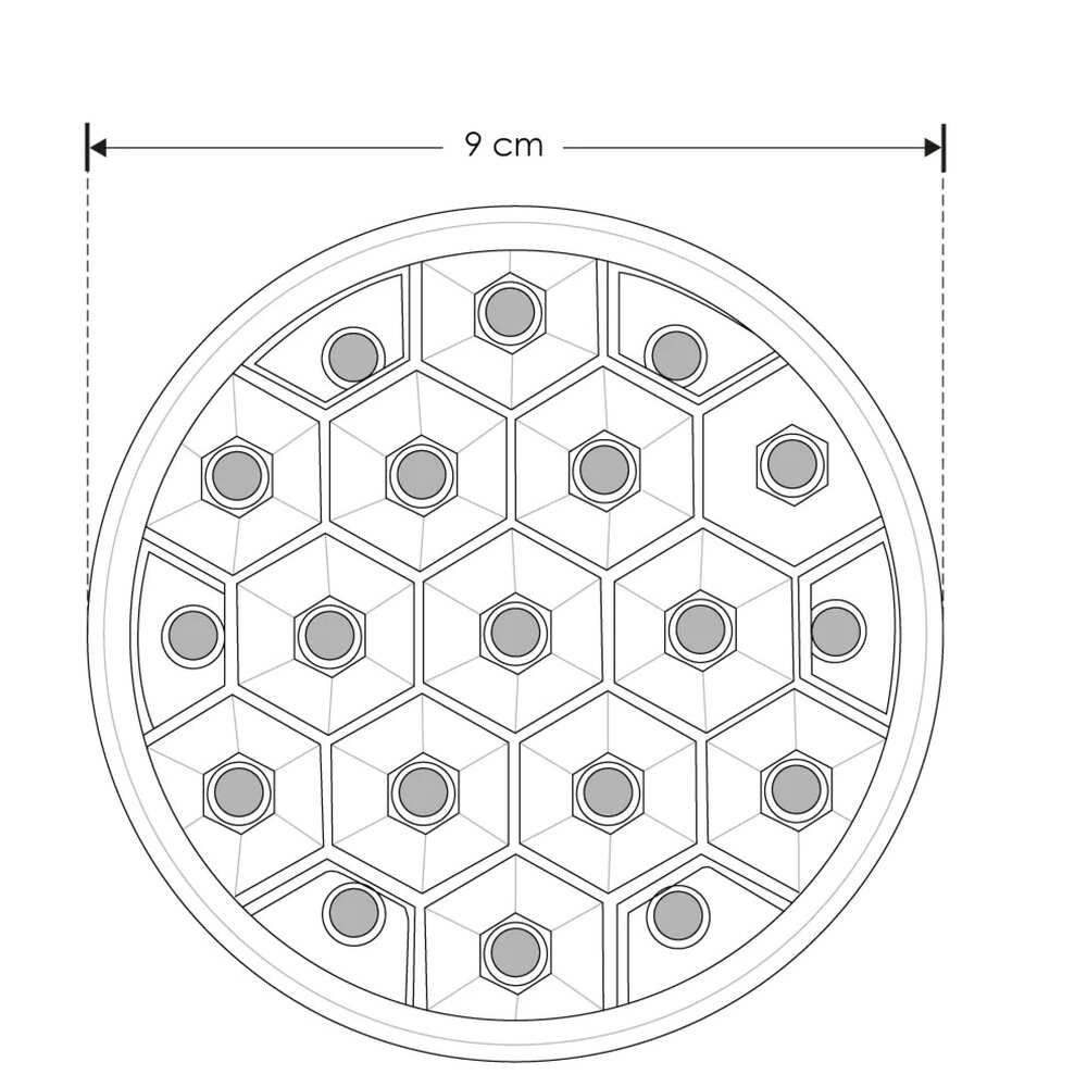 LUM TECHO EMP LED REDONDO AJUSTABLE DE 6 A 8 CM 8W 6500K IP20 ILUMILEDS