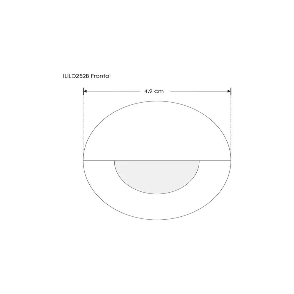 LUMINARIO DE PARED EMPOTRAR REDONDO NEGRO LED 1W BLANCO CALIDO ATT 120 100-265V IP20 ILUMILEDS