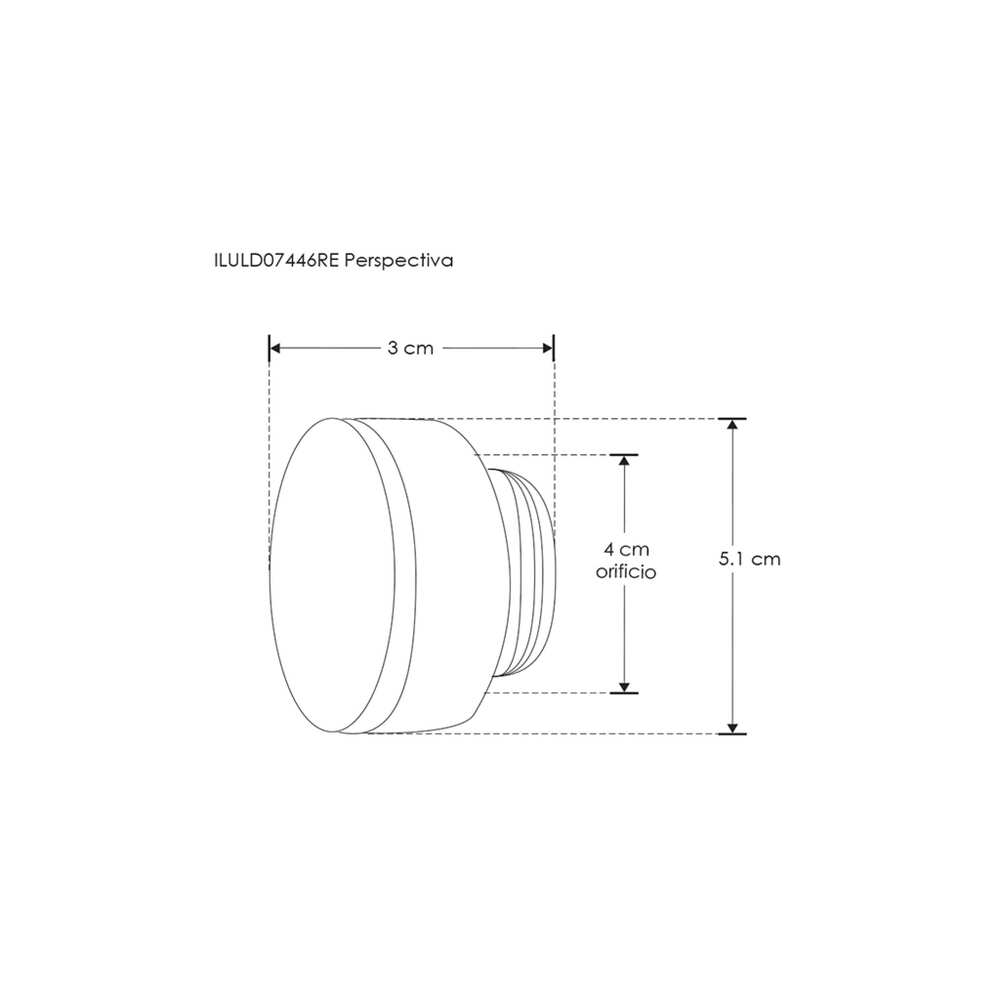 LUMINARIO DE PARED EMPOTRAR REDONDO LED BLANCO 1W BLANCO CALIDO 360 100-265V IP20 ILUMILEDS