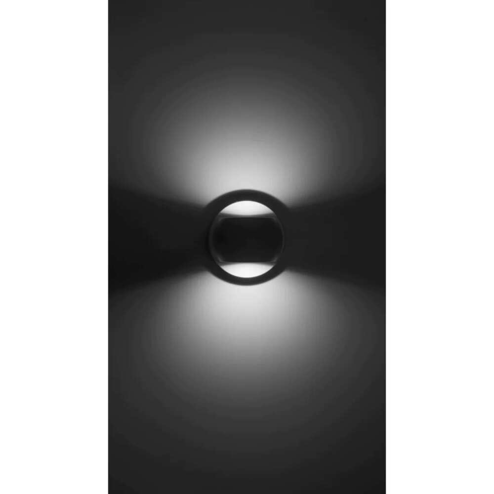 LUMINARIO DE PARED SOBREPONER DIRIGIBLE LED NEGRO 6W BLANCO CALIDO 2 SALIDAS LUZ DIRECTA 85-265V IP54 ILUMILEDS