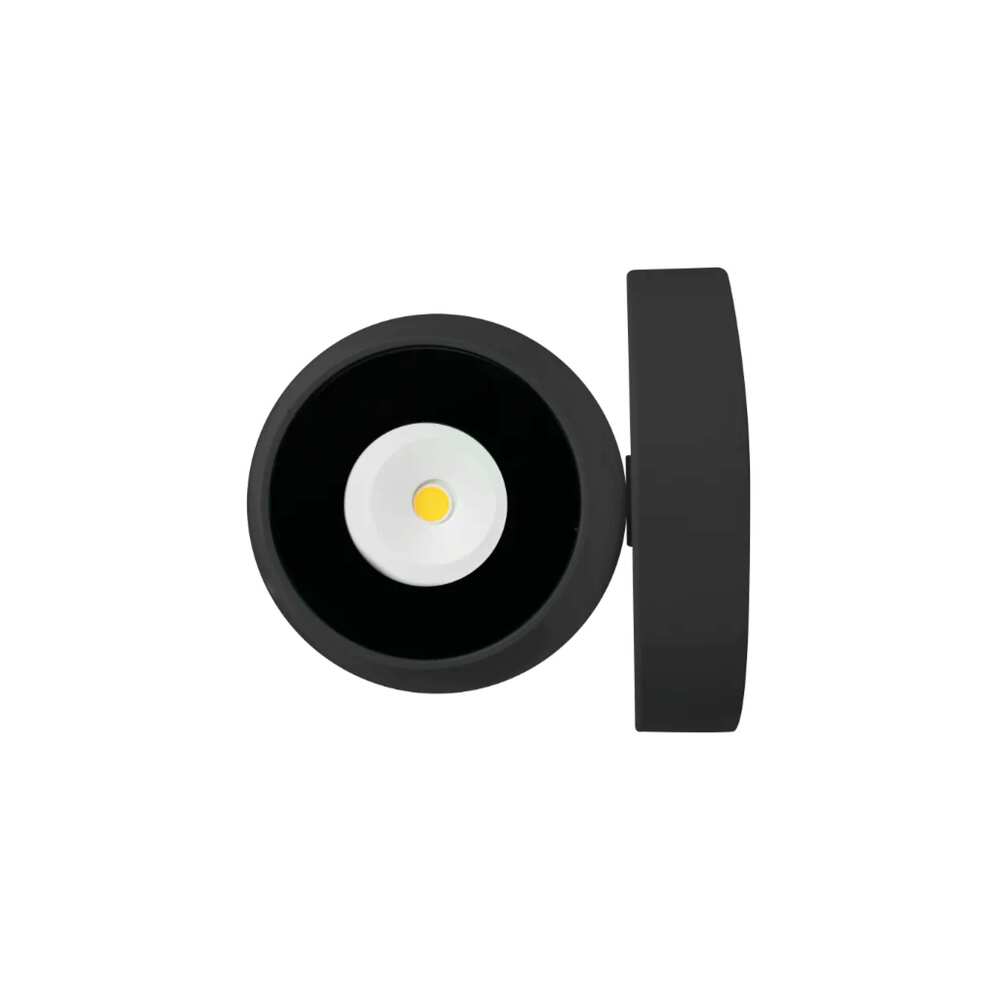 LUMINARIO DE PARED SOBREPONER DIRIGIBLE LED NEGRO 6W BLANCO CALIDO 2 SALIDAS LUZ DIRECTA 85-265V IP54 ILUMILEDS