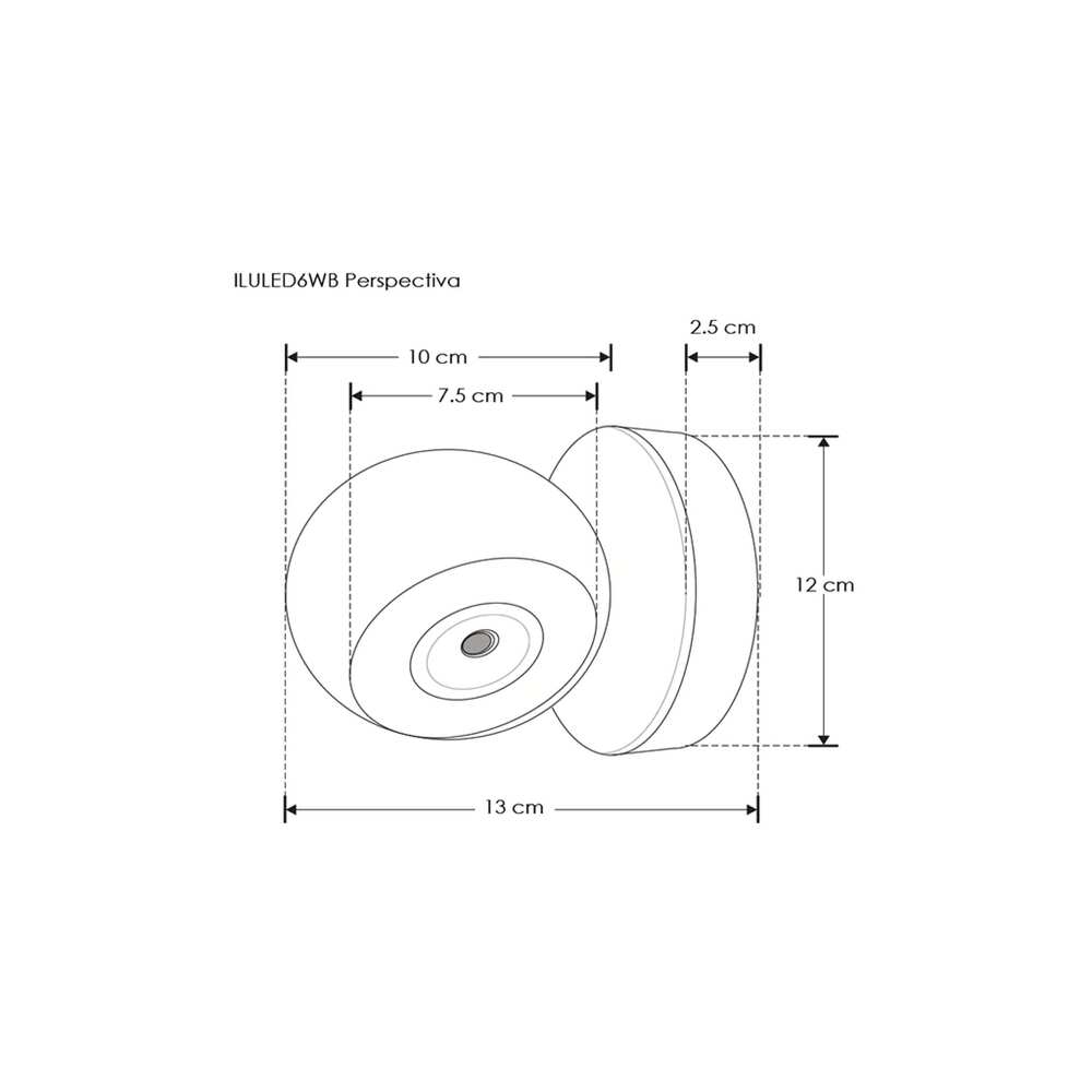 LUMINARIO DE PARED SOBREPONER DIRIGIBLE LED NEGRO 6W BLANCO CALIDO 2 SALIDAS LUZ DIRECTA 85-265V IP54 ILUMILEDS