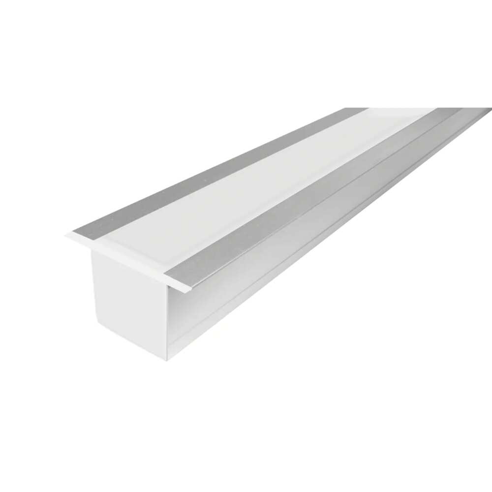 KIT PERFIL PARA TIRA EXTRAPLANA LED O TARJETAS LED CON CEJA (PERFIL RECT ALUM 2M + 2 TAPAS LAT + 2 GRAPAS + 2 RESORTES SUJECION EMPOTRABLE DE SOBBREPONER IP20) ILUMILEDS