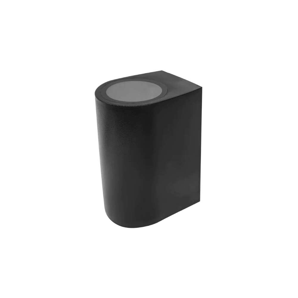 LUMINARIO P/2 GU10 20W MAX CILINDRICO NEGRO S/LAMPARA 100-240VCA IP54