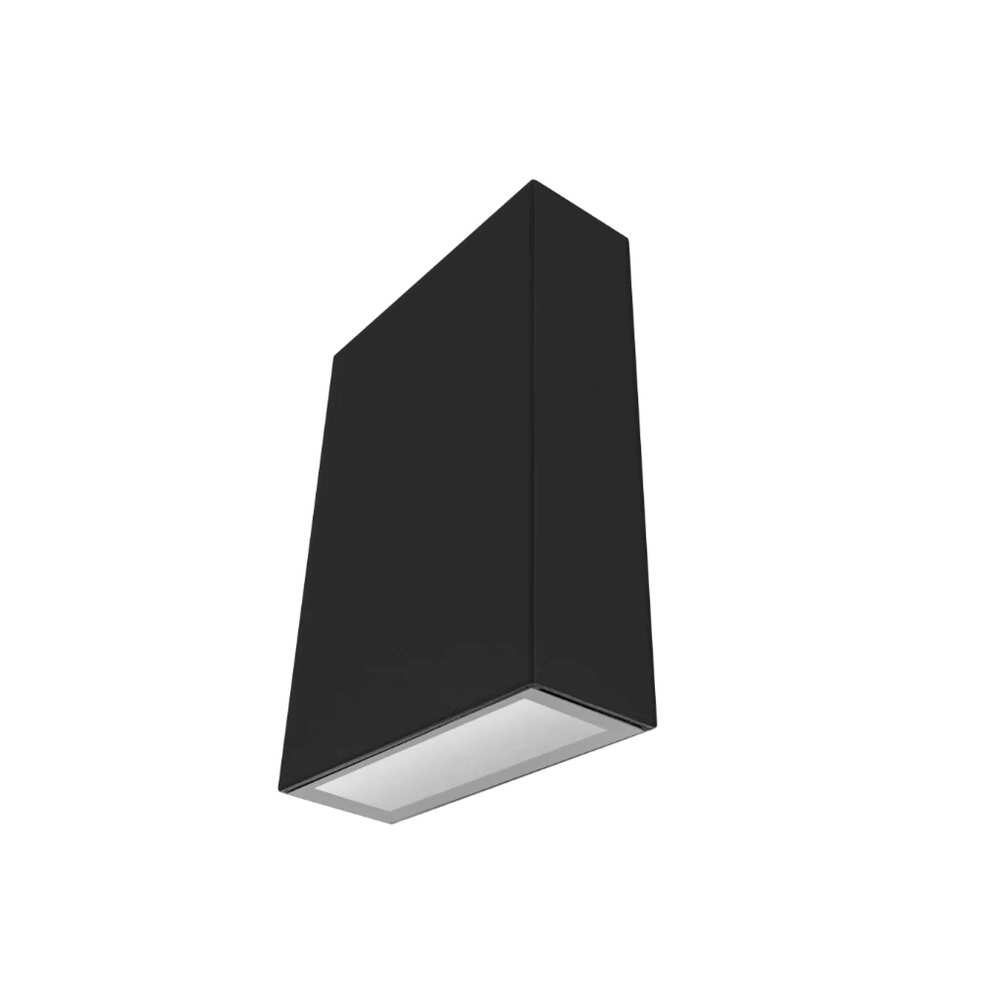 ARBOTANTE RECTANGULAR NEGRO LED 4W BC (2 SALIDAS DE LUZ) IP65 ILUMILEDS