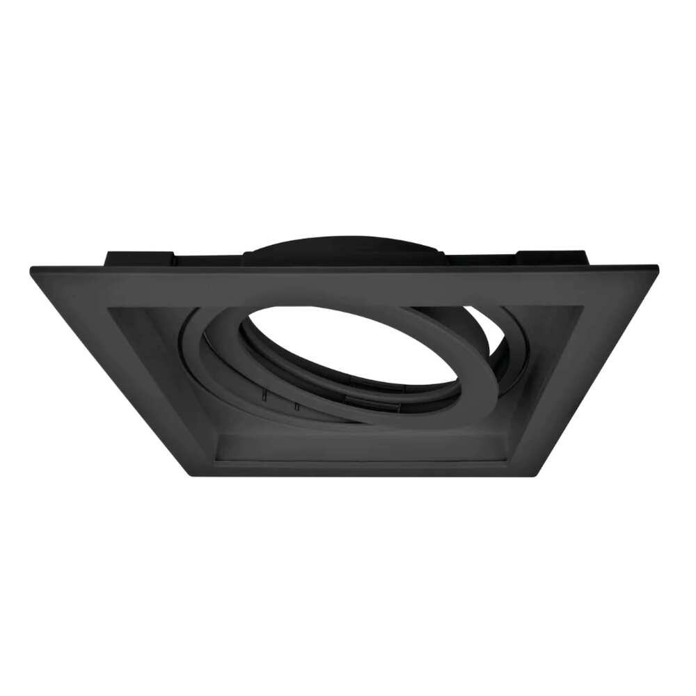 DIFUSOR PARA LAMPARA TIPO PAR30 CUADRADO DIRIGIBLE NEGRO CON BASE E27