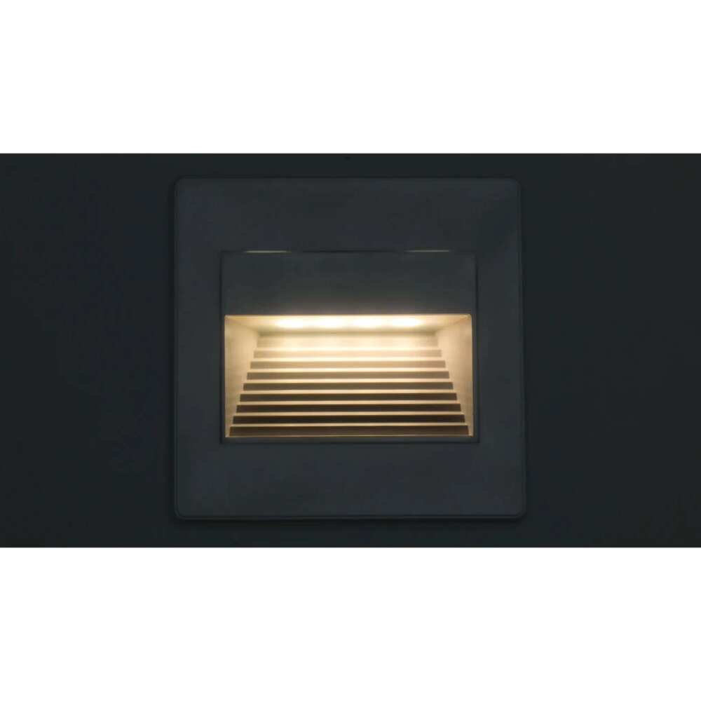 LUMINARIO PARED LED BLANCO CALIDO 1W 120G RECTANGULAR SOBREPONER BLANCO 85-265VCA PROTECCION IP65