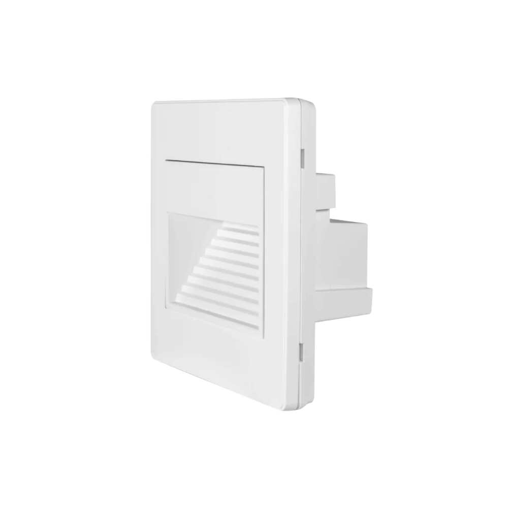 LUMINARIO PARED LED BLANCO CALIDO 1W 120G RECTANGULAR SOBREPONER BLANCO 85-265VCA PROTECCION IP65