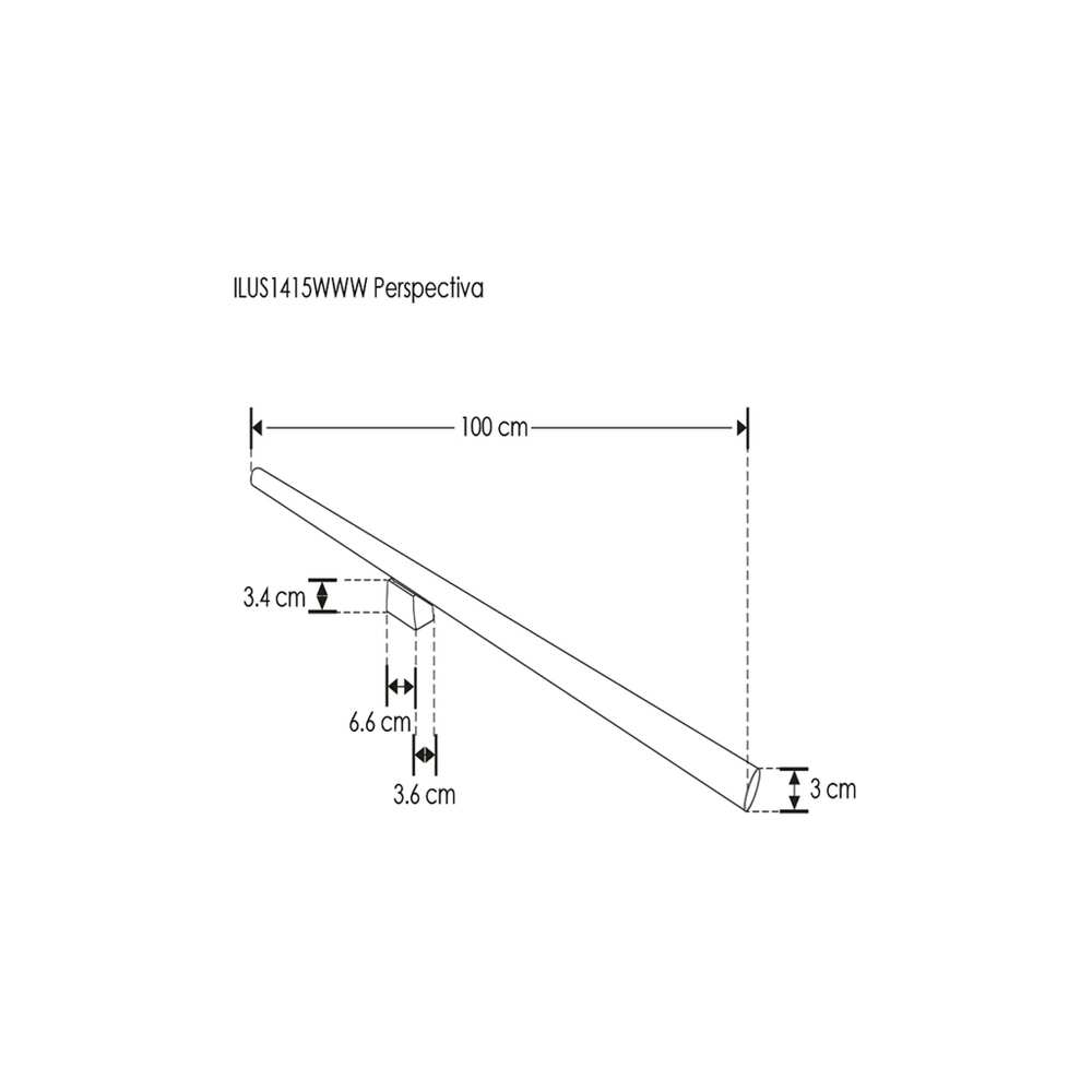 LAMPARA TIPO S14 SOBREPONER LED 15W BLANCO NEUTRO 270 CUERPO PVC BASE DE SUJECION INCLUIDA 110-130V IP20 ILUMILEDS