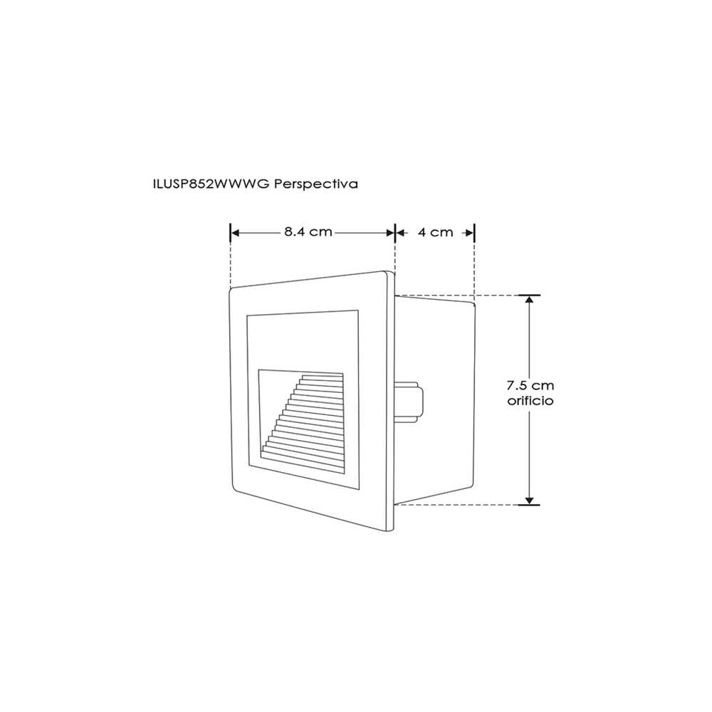 LUM.EMP.PARED LED BCALIDO 2W 85-265IP54 ILUMILEDS