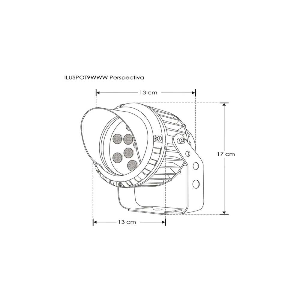 LUMINARIO LED SOBREPONER GRIS CON VISERA 9W 30 BC 85-265V IP65 ILUMILEDS