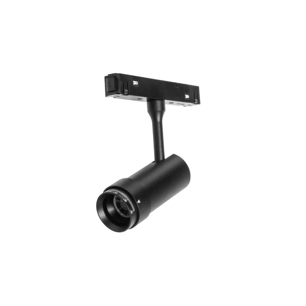 SPOT PARA RIEL MAGNETICO LED NEGRO CON LENTE ENFOQUE 7W 15G-50G 48V IP20 ILUMILEDS