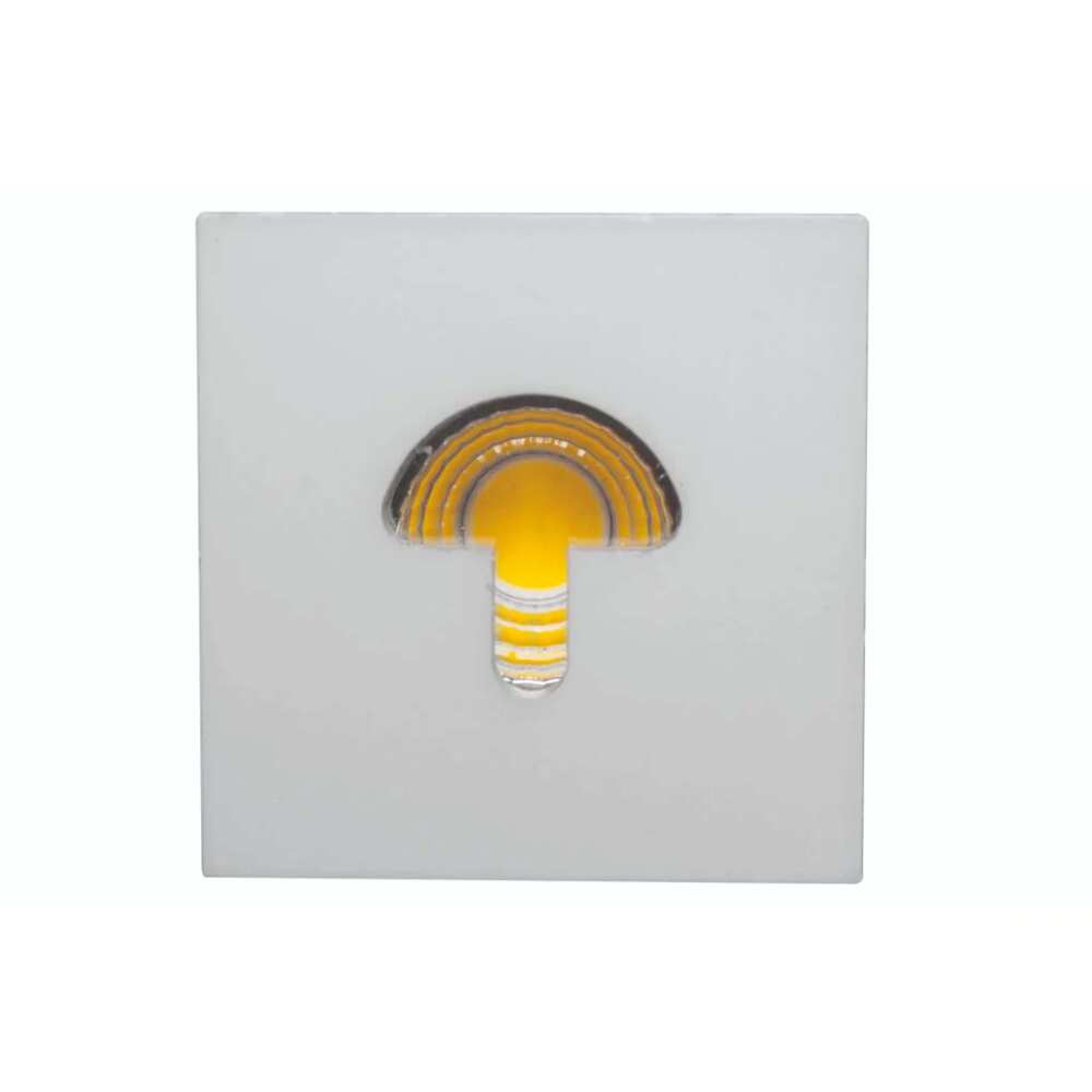 LUMINARIO DE PARED EMPOTRAR SEMICIRCULAR LED BLANCO 2.5W BLANCO CALIDO SALIDA PUNTUAL 85-265V IP20 ILUMILEDS