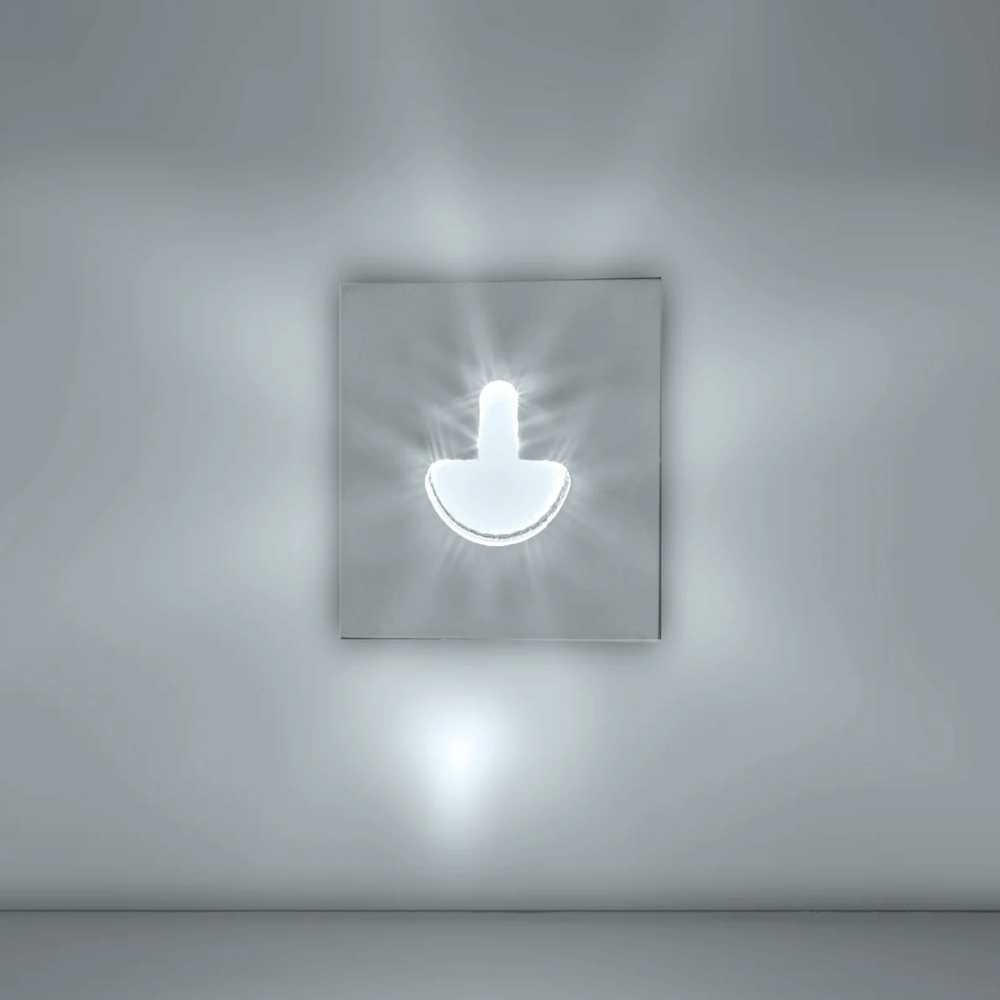 LUMINARIO DE PARED EMPOTRAR SEMICIRCULAR LED BLANCO 2.5W BLANCO CALIDO SALIDA PUNTUAL 85-265V IP20 ILUMILEDS