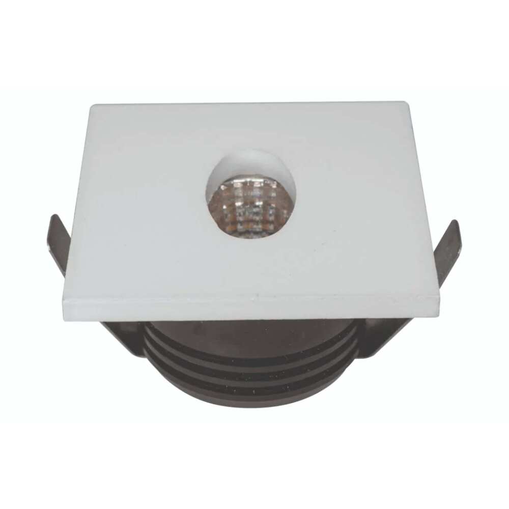 LUMINARIO DE PARED EMPOTRAR CUADRADO LED BLANCO 2.5W BLANCO CALIDO SALIDA PUNTUAL OVALADA 85-265V IP20 ILUMILEDS***HAE2025***