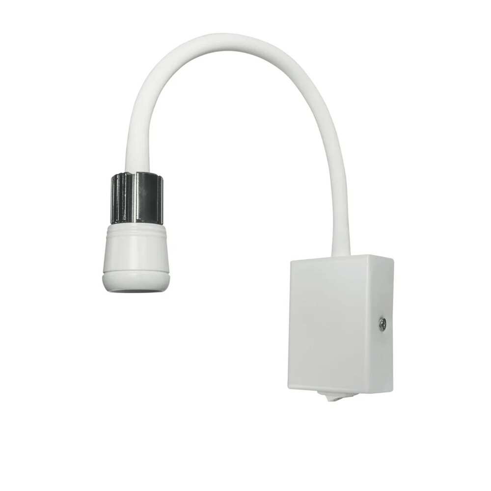 LUMINARIO LED DE LECTURA DIRIGIBLE BLANCO CALIDO 3W 35 BLANCO CON ALUMINIO 85-265V IP20 MCA ILUMILEDS